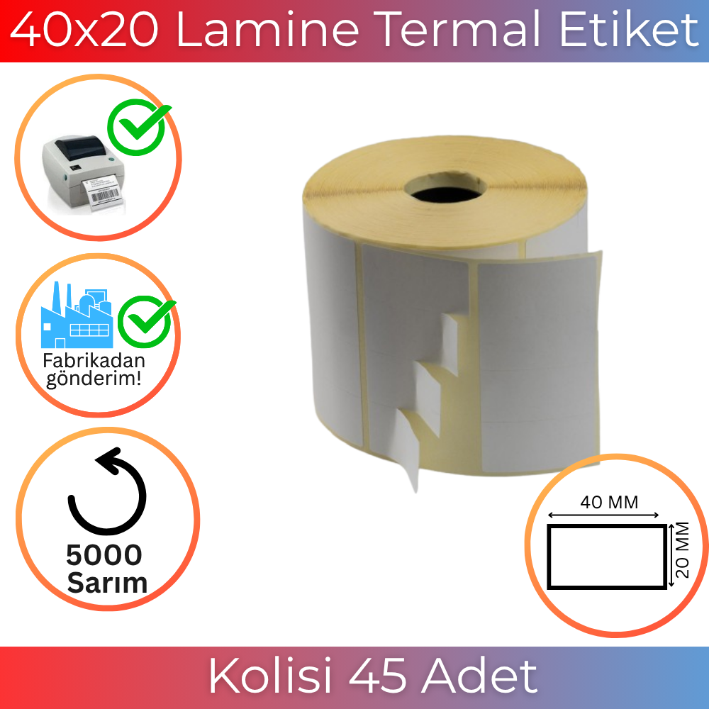 Lamine Termal Etiket